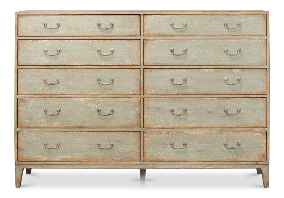 Willow Sage 10-Drawer Farmhouse Chest - Belle Escape