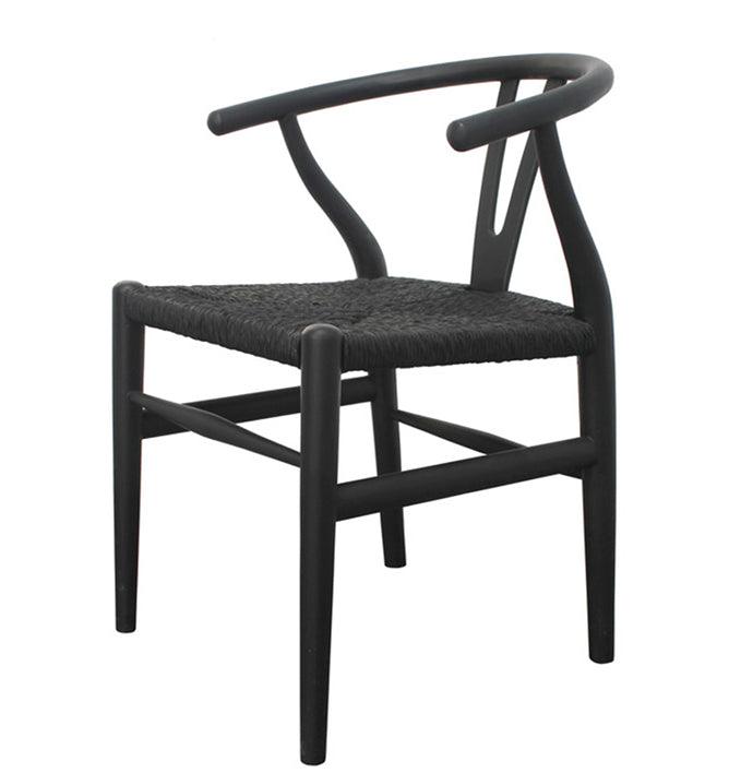 Wishbone Rush Seat Dining Chair - Belle Escape