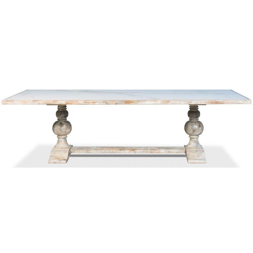 Zephyr Ceramic Top Farmhouse Dining Table - Belle Escape