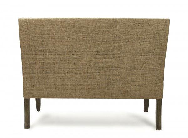 Natural Linen Studded Bench - Belle Escape
