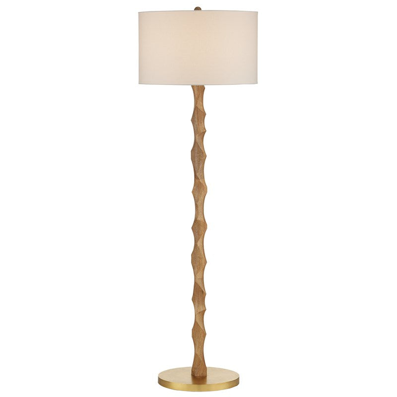 Twisted Wood Floor Lamp