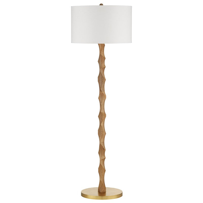 Twisted Wood Floor Lamp