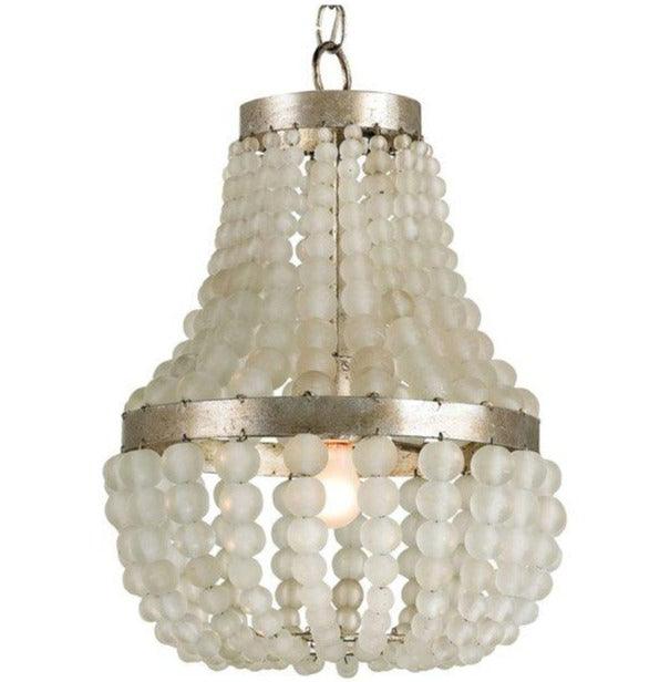 Small Chanteuse White Beaded Chandelier - Belle Escape
