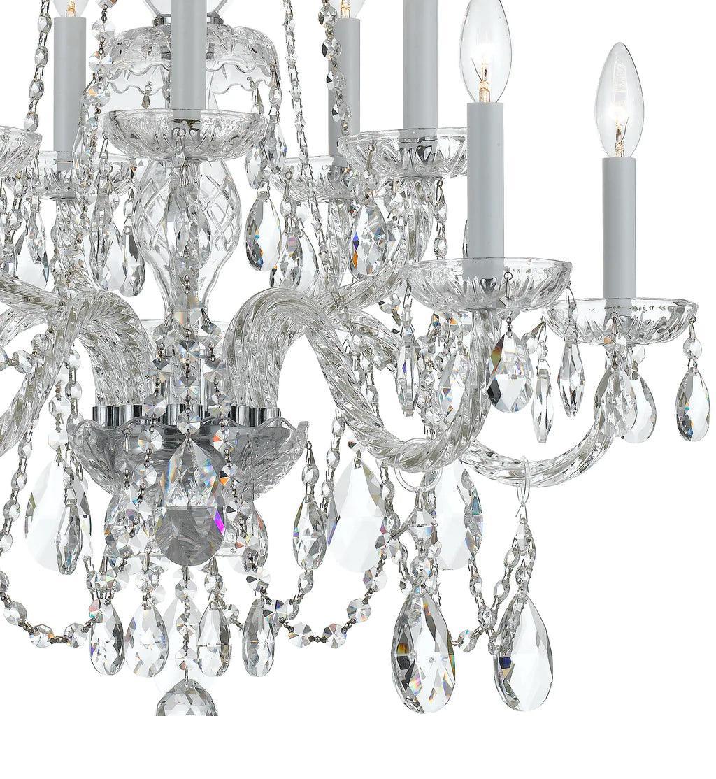 Traditional Crystal 10 Light Crystal Chandelier - Belle Escape