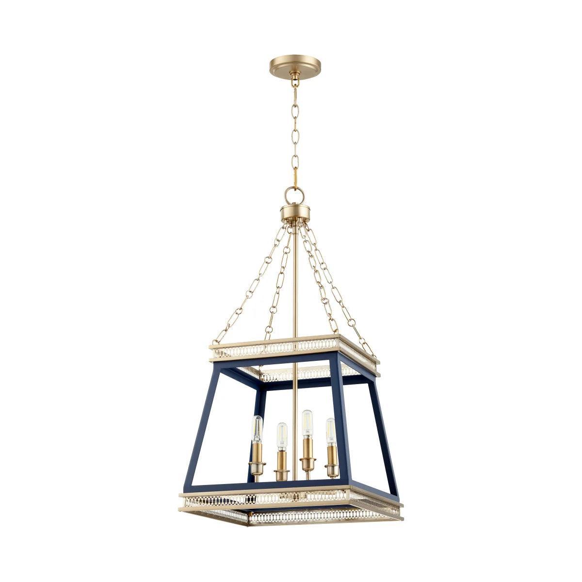 Blue & Brass Luminary Glam Chandelier - Belle Escape