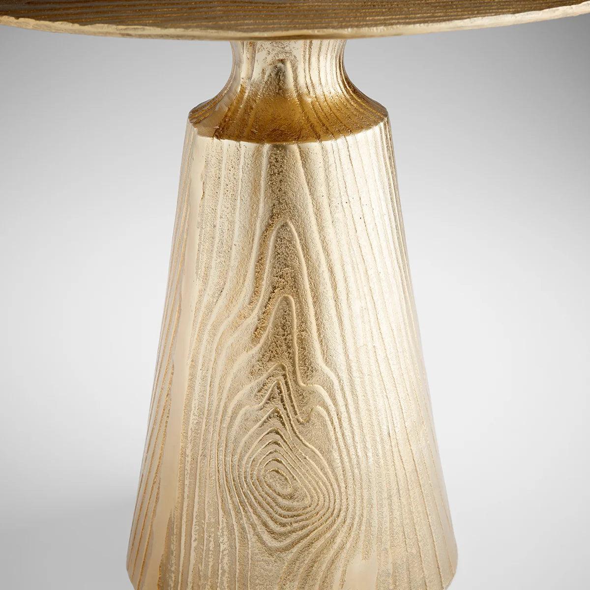 Golden Faux Tree Trunk Side Table - Belle Escape