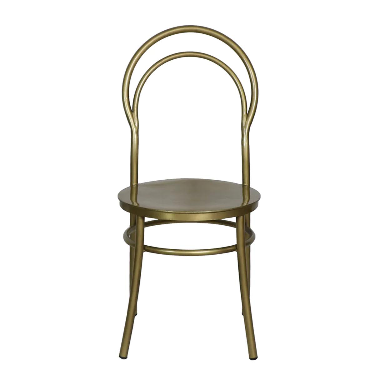 Metz Brass Bistro Chairs - Pair - Belle Escape
