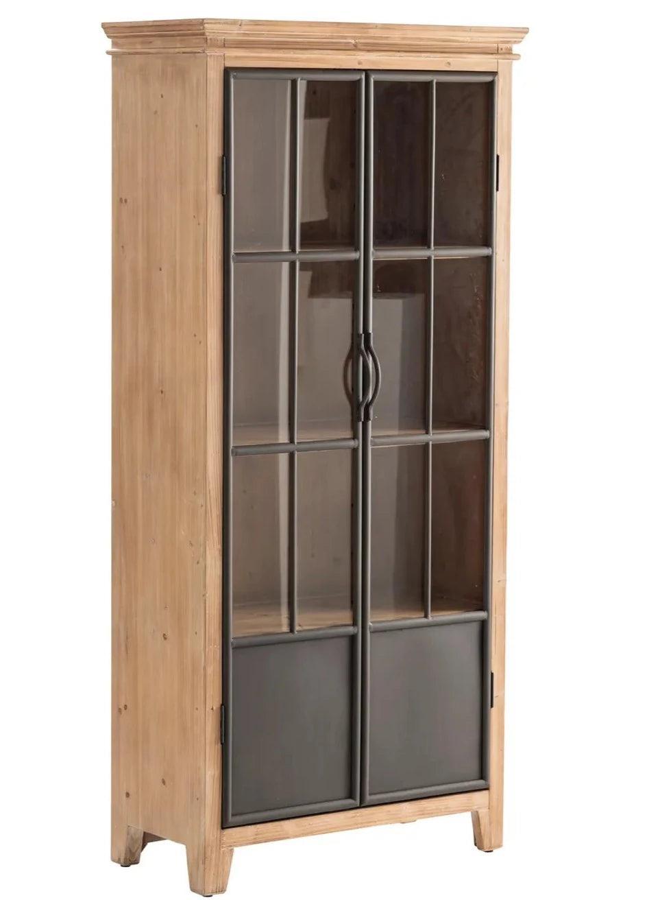 Metal Framed Glass Front Industrial Display Cabinet - Belle Escape