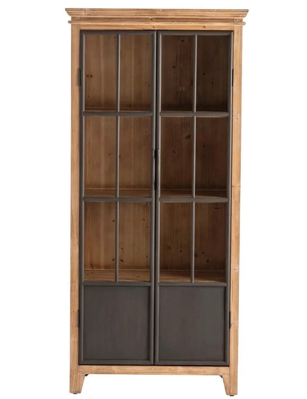 Metal Framed Glass Front Industrial Display Cabinet - Belle Escape