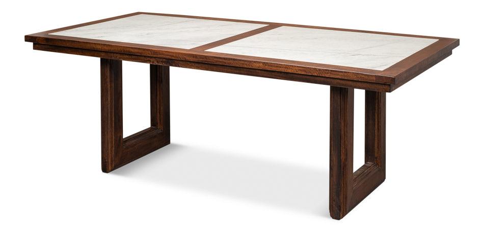 Modern Farm Marble Top Dining Table - Belle Escape