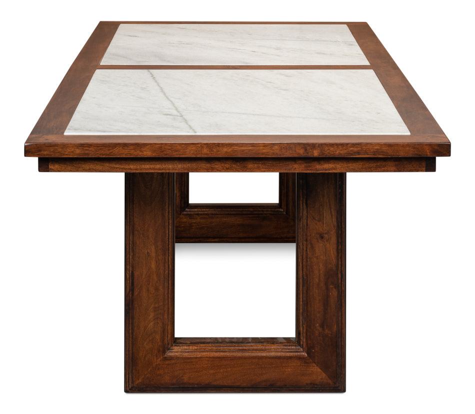 Modern Farm Marble Top Dining Table - Belle Escape