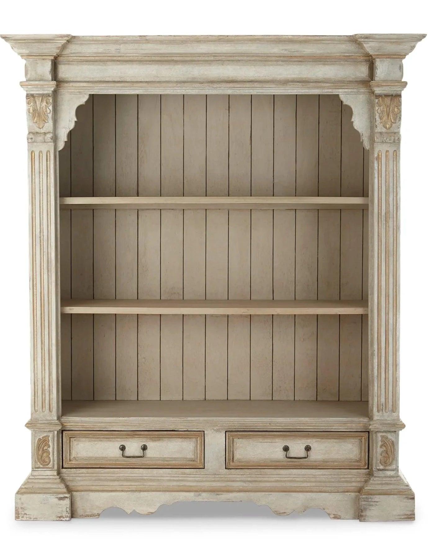 Venetian Ivory Bookcase with Drawers - Belle Escape