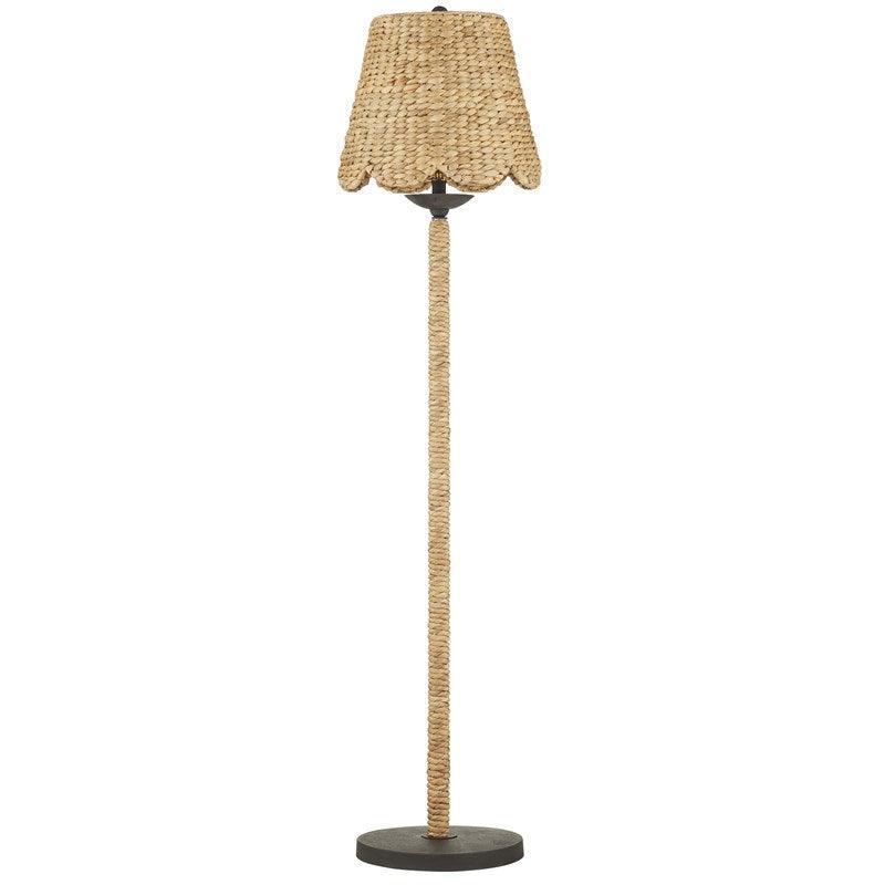 Woven Water Hyacinth Floor Lamp - Belle Escape