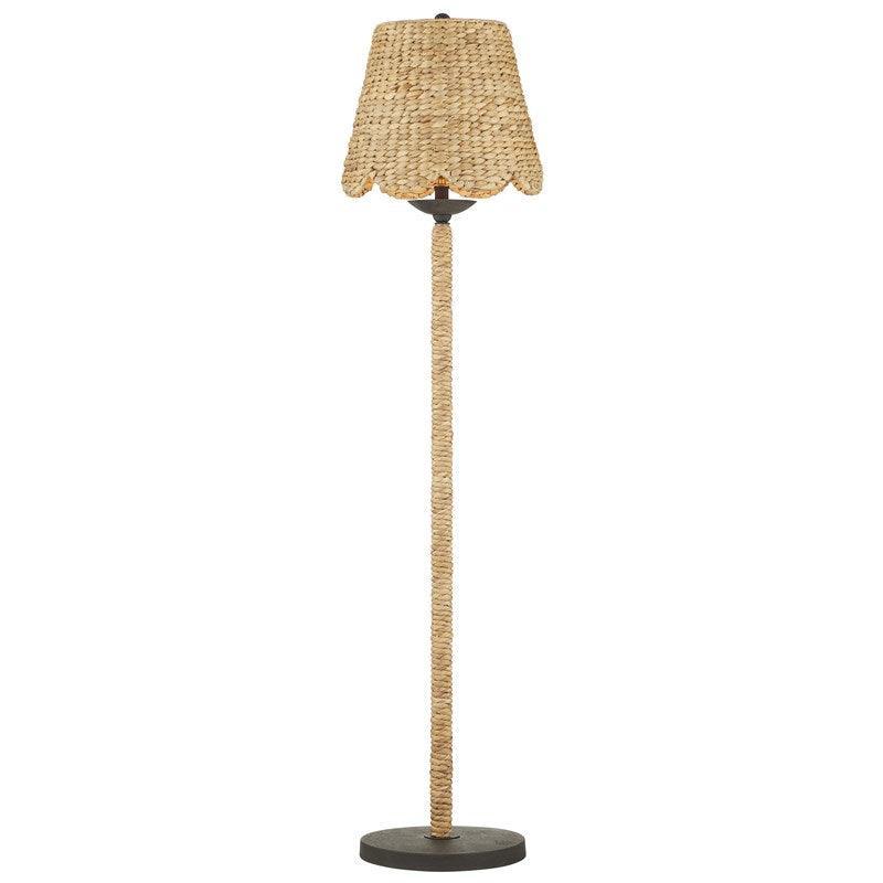 Woven Water Hyacinth Floor Lamp - Belle Escape