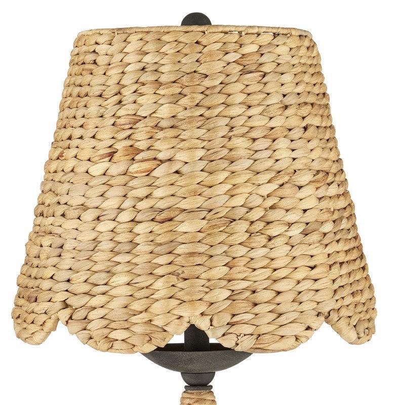 Woven Water Hyacinth Floor Lamp - Belle Escape