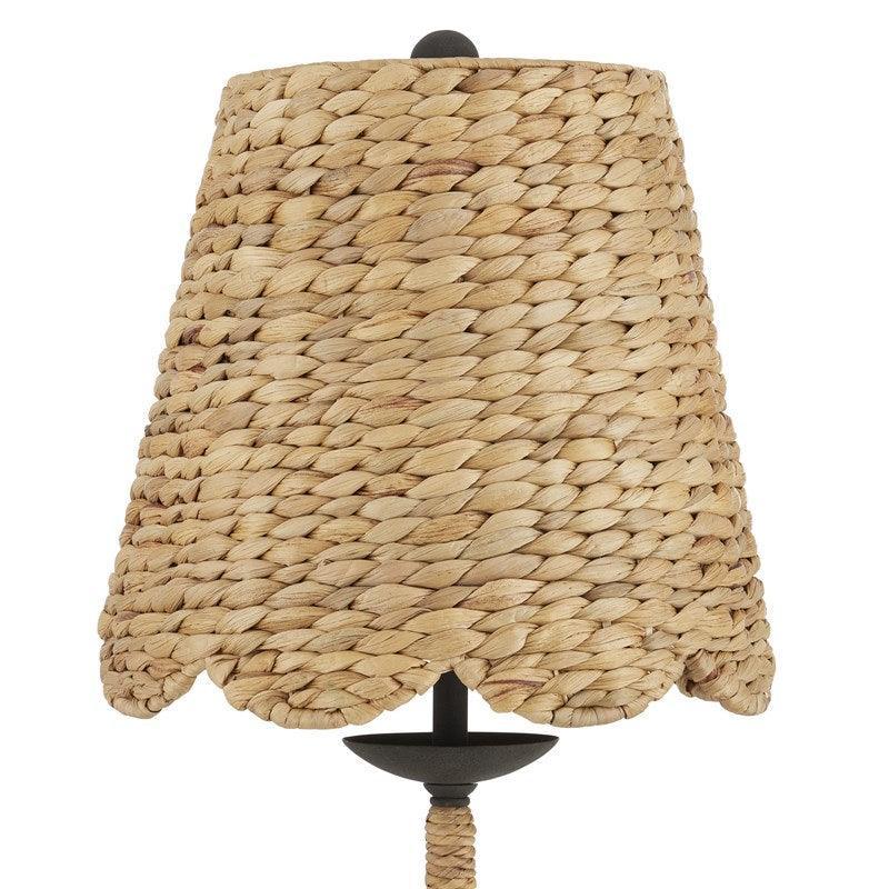 Woven Water Hyacinth Lamp - Belle Escape